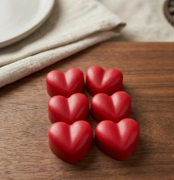 Κόκκινες Καρδιές waxmelts σόγιας- Red velvet heart  Φωτογραφία 